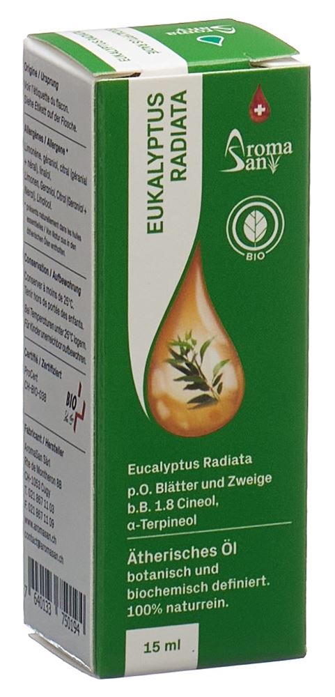 Aromasan Eukalyptus radiata Äth/Öl in Schachtel Bio 15 ml