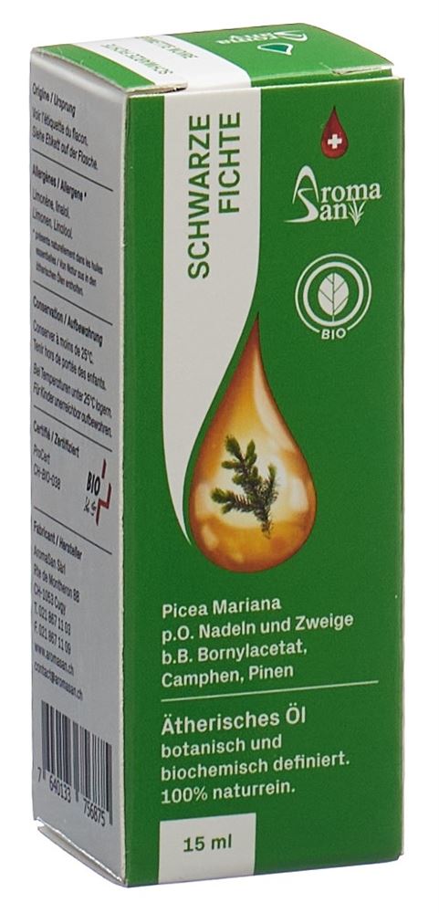 Aromasan Schwarze Fichte Nadel Äth/Öl in Schachtel 15 ml