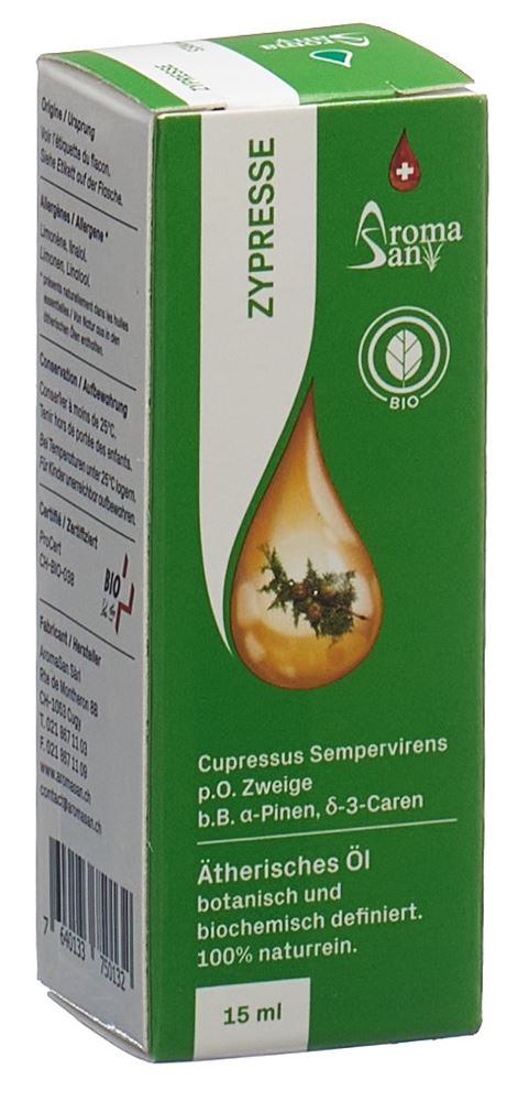 Aromasan Zypresse Äth/Öl in Schachtel Bio 15 ml