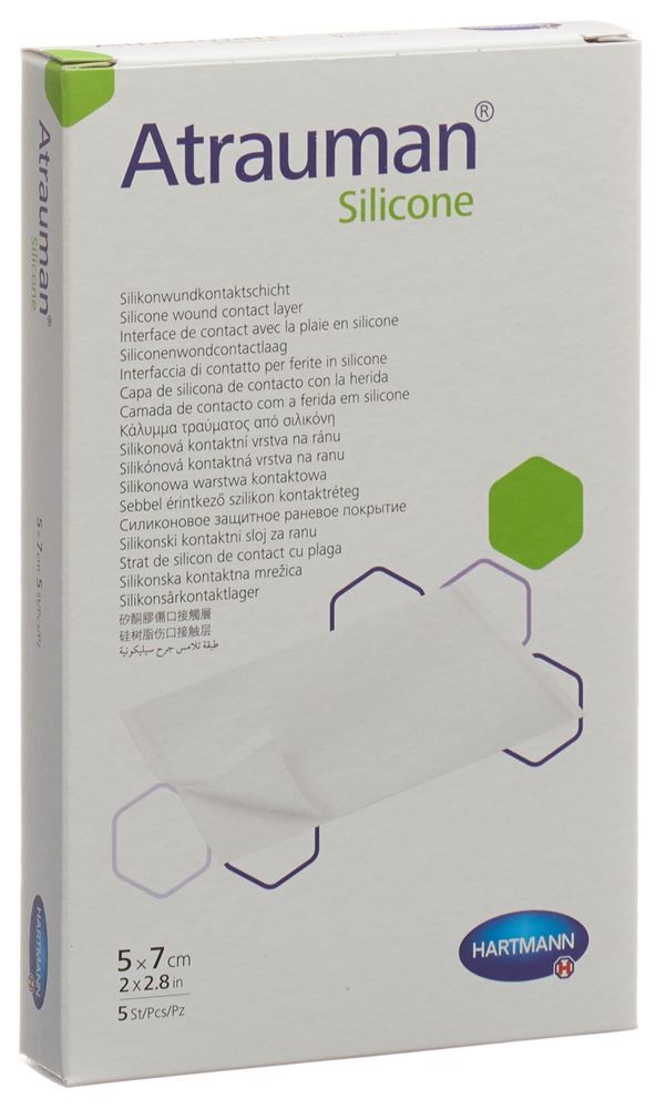 Atrauman Silicone 5x7cm steril 5 Stk