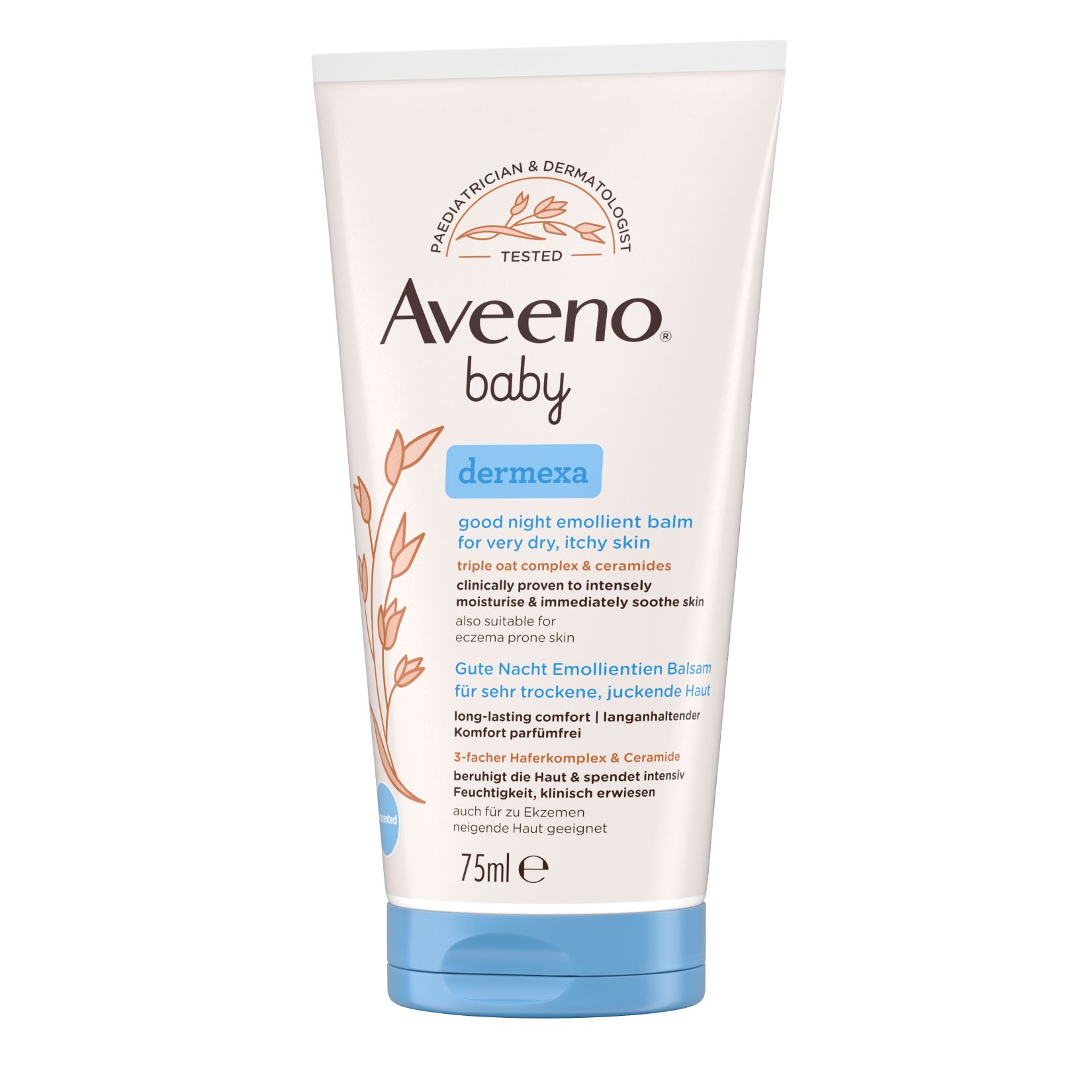 Aveeno Baby Dermexa Emollientien Balsam Gute Nacht Tb 75 ml
