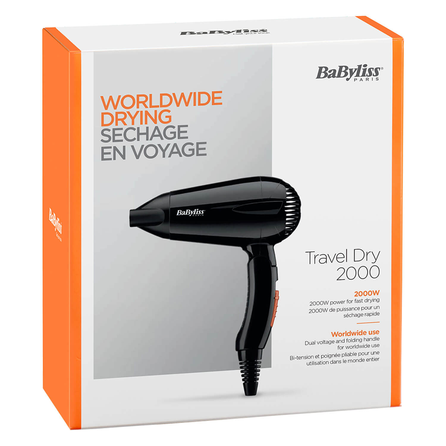 Babyliss Haartrockner Travel Dry 2000 W