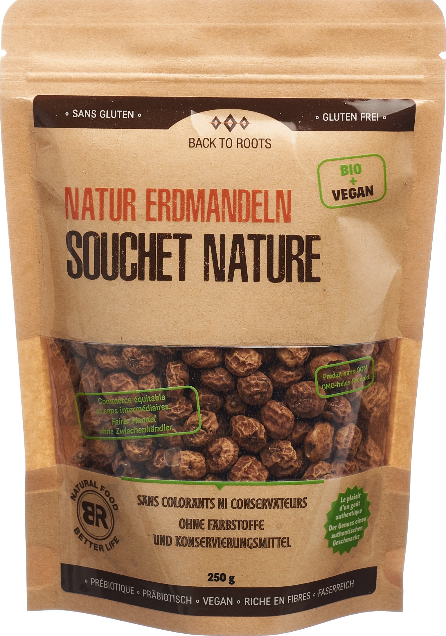 Back To Roots Natur Erdmandeln Bio Beutel 250 G
