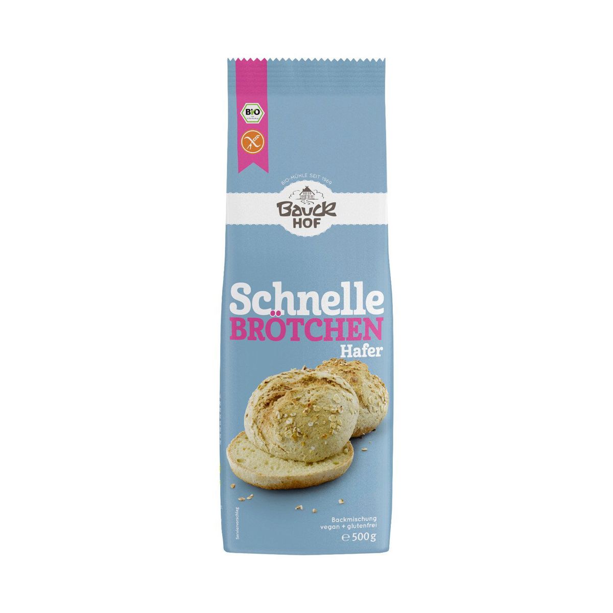Bauckhof Schnelle Brötchen Hafer glutenfrei 500 g
