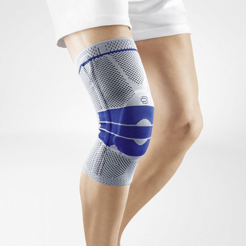 Bauerfeind GenuTrain Aktivbandage Gr3 mit Silikonrand Comfort titan