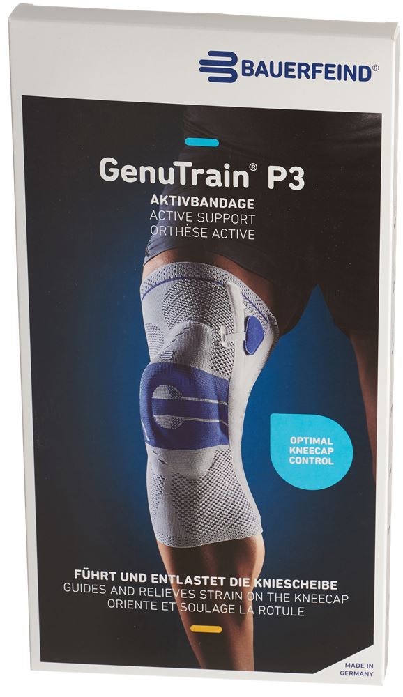 Bauerfeind GenuTrain P3 Aktivbandage Gr4 rechts titan