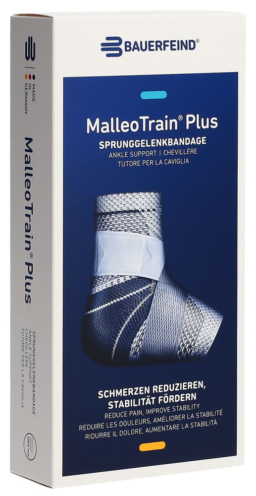 Bauerfeind MalleoTrain Plus Aktivbandage Gr2 links titan