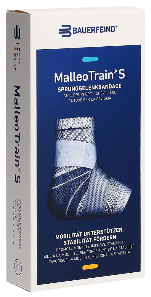 Bauerfeind MalleoTrain S Aktivbandage Gr4 links titan