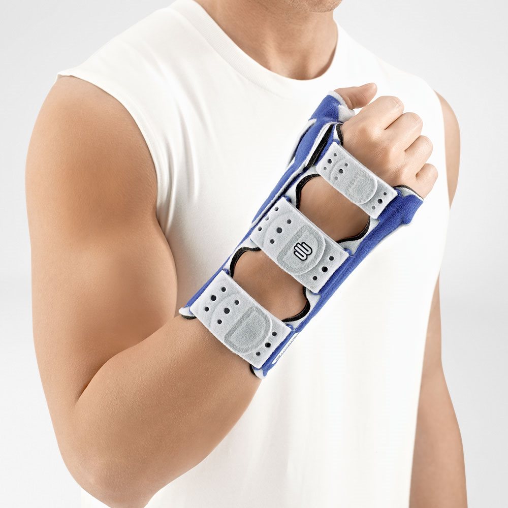 Bauerfeind ManuLoc Rhizo Stabilorthese Gr0 links titan