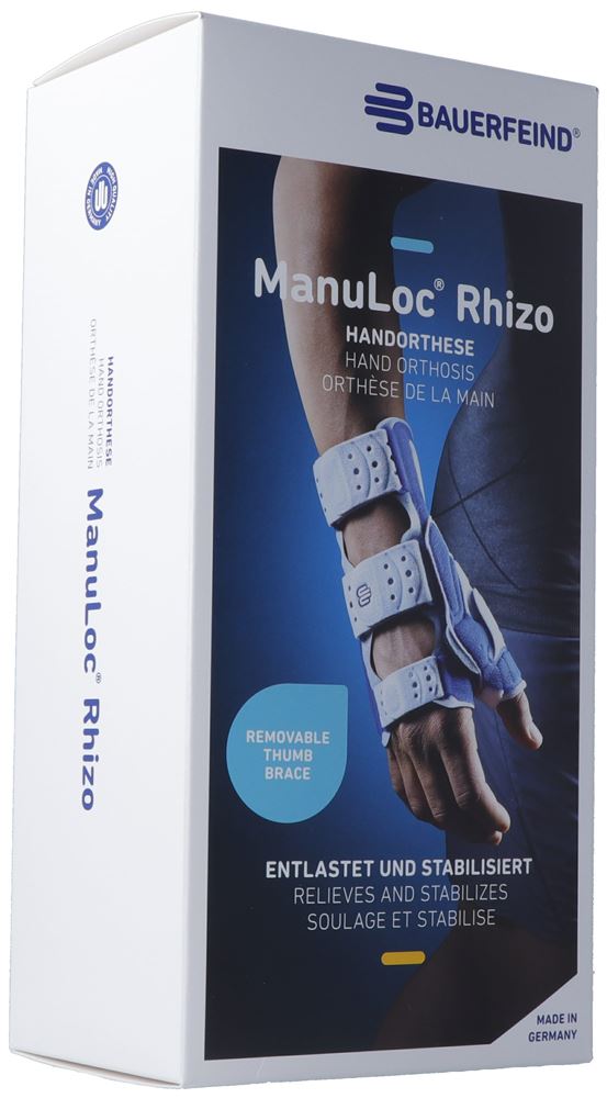 Bauerfeind ManuLoc Rhizo Stabilorthese Gr2 links titan