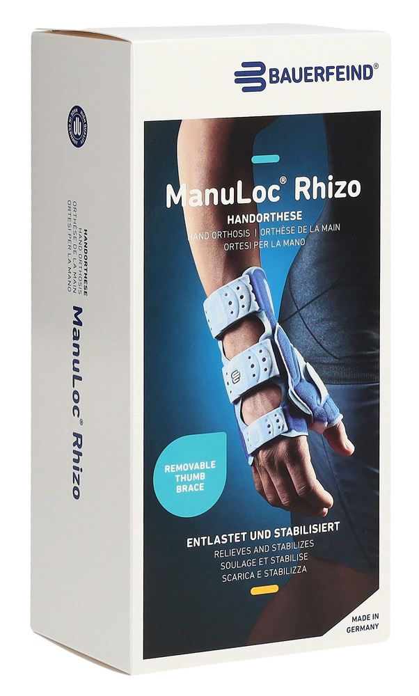Bauerfeind ManuLoc Rhizo Stabilorthese Gr3 links titan