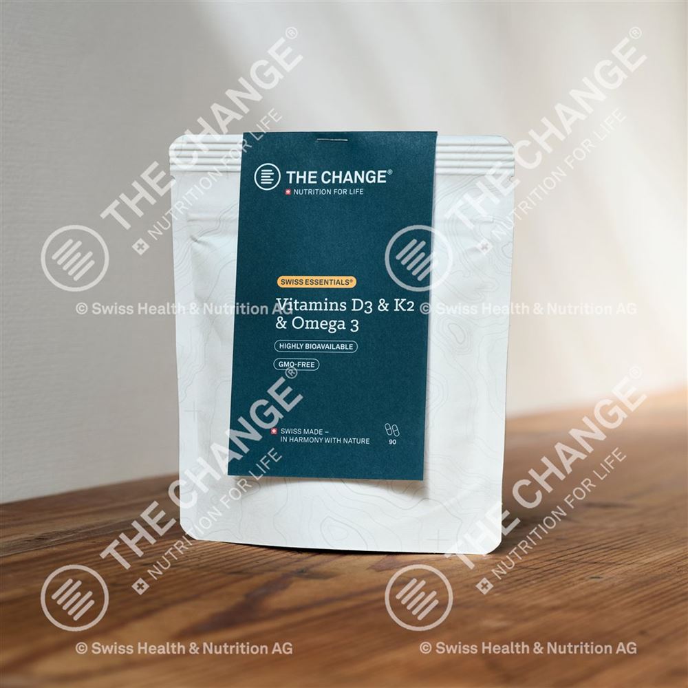 BE THE Change Vitamins D3 & K2 & Omega 3 Nachfüllbeutel Kaps 90 Stk