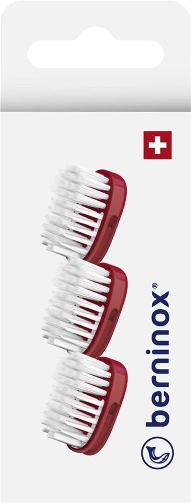 Berninox Ersatz-Zahnbürstenköpfe korallenrot soft 3 Stk