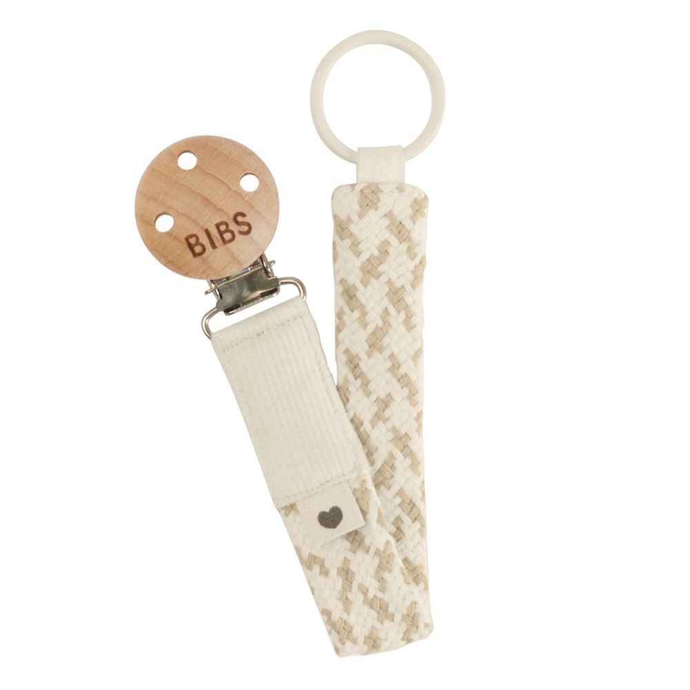 Bibs Nuggi Clip braided ivory/vanilla