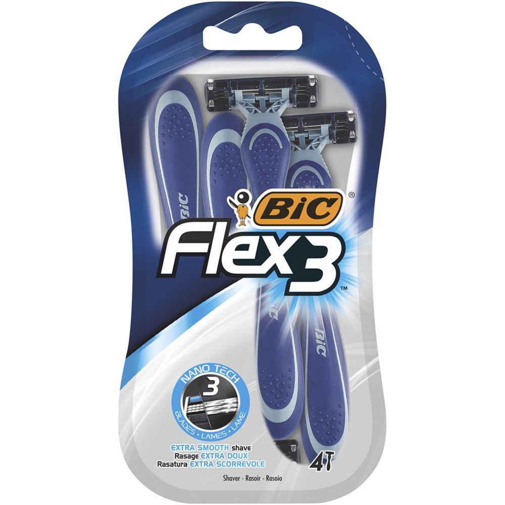 BiC Flex 3 Light Handle Herrenrasierer 3-Klingen 4 Stk
