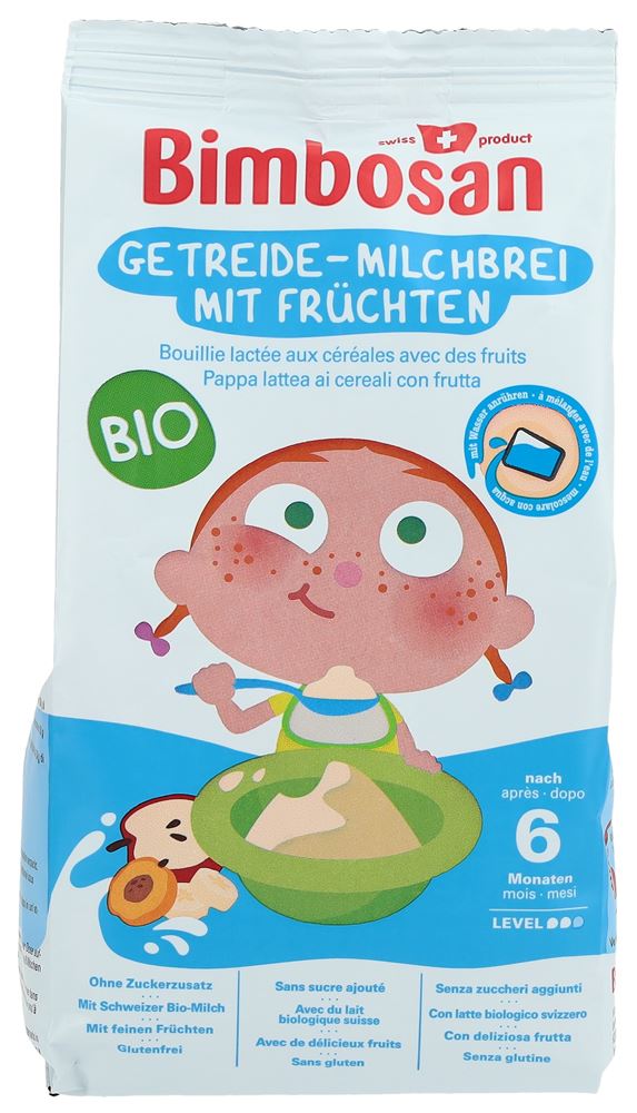 Bimbosan Bio-Getreide-Milchbrei mit Früchten 300 g
