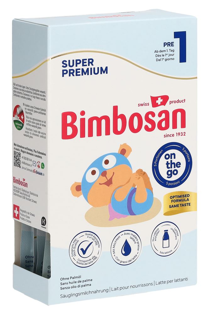 Bimbosan Super Premium Pre-1 Säuglingsmilchnahrung 5 x 25 g