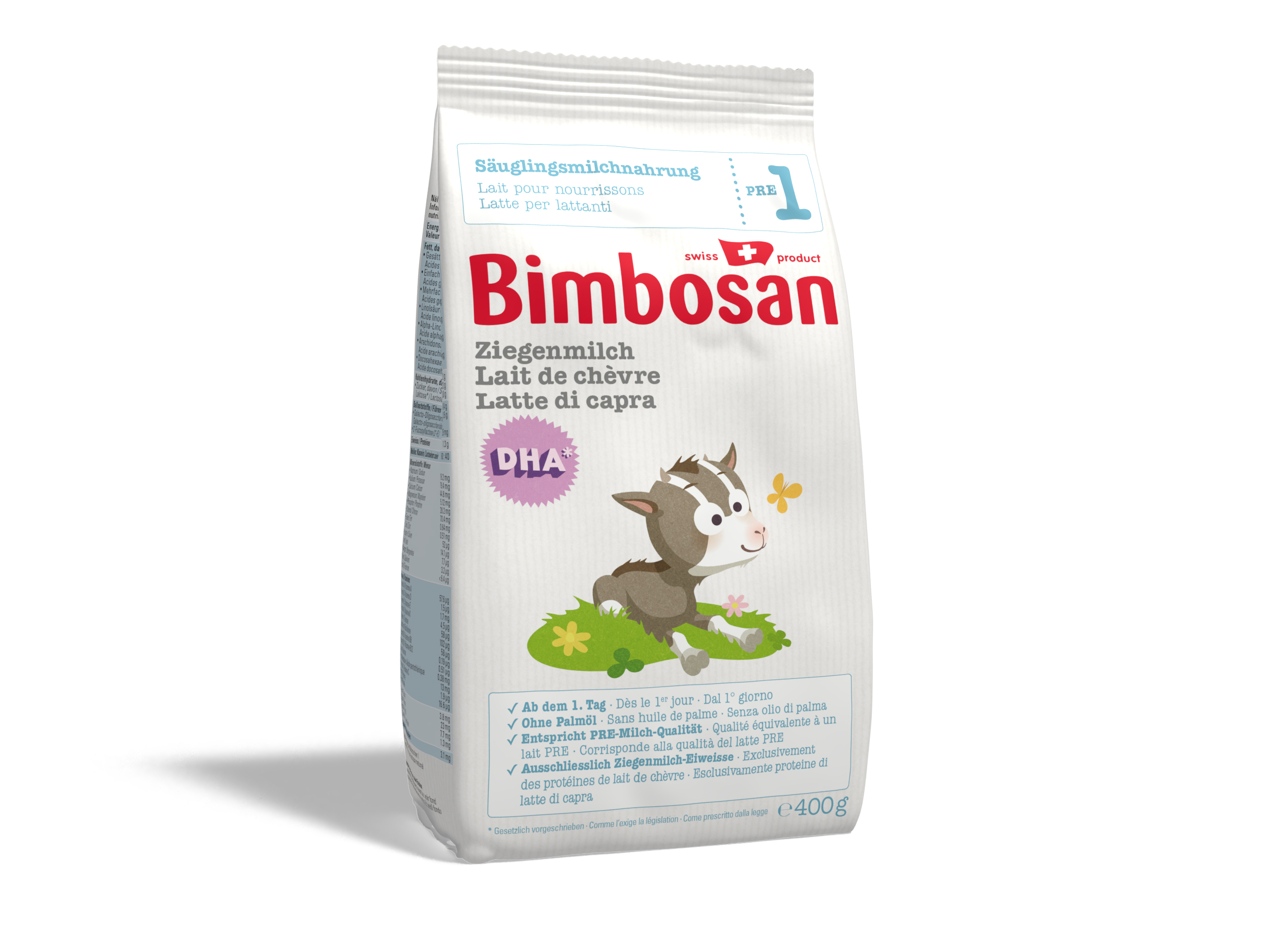 Bimbosan Ziegenmilch 1 Säuglingsmilch refill 400 g