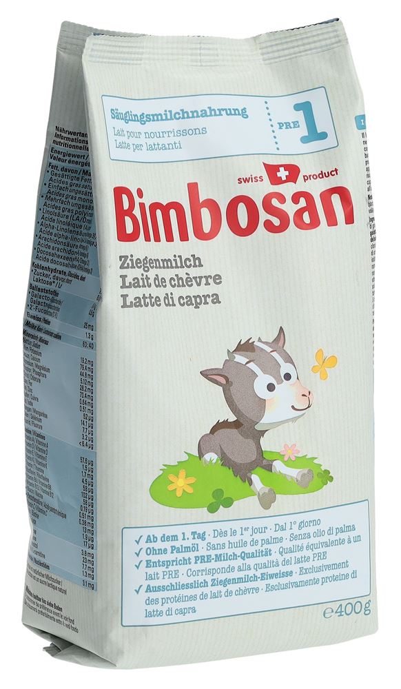 Bimbosan Ziegenmilch 1 Säuglingsmilch refill 400 g