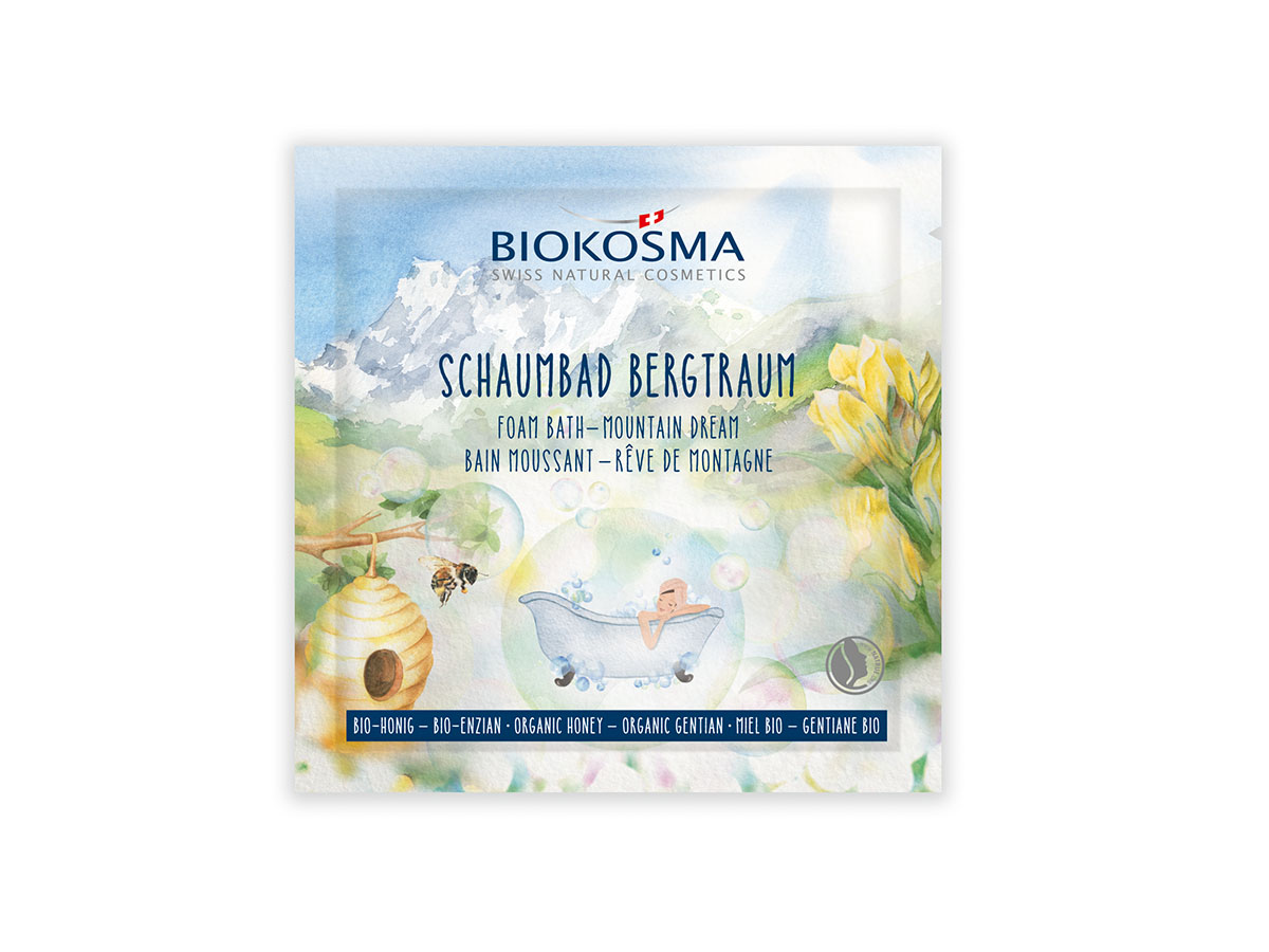 Biokosma Schaumbad Bergtraum Honig Enzian BIO Btl 25 ml