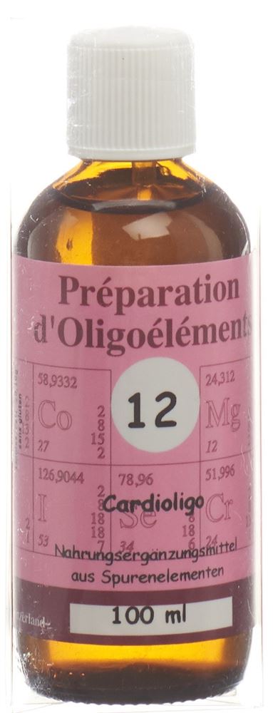 Bioligo POE 12 Cardioligo Préparation d'oligoéléments/Vigne rouge Fl 100 ml