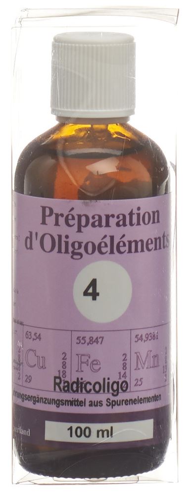 Bioligo POE 4 Radicoligo Préparation d'oligoéléments/Carotte Fl 100 ml