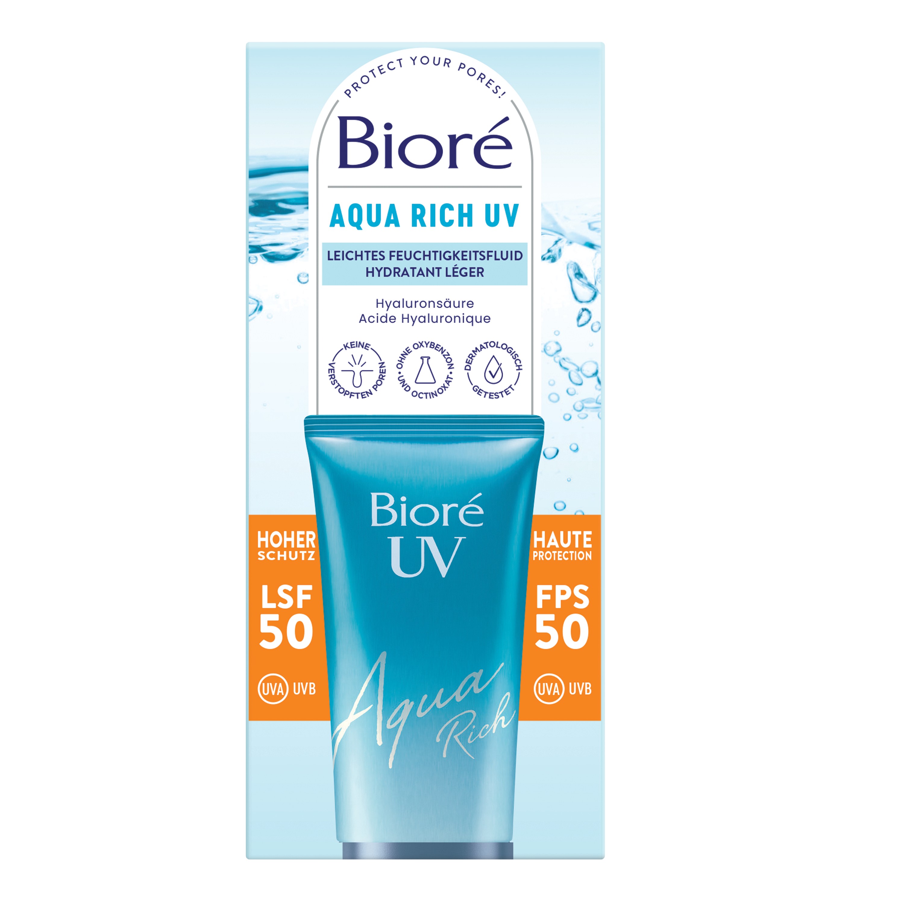 Bioré Aqua Rich UV Feuchtigkeitsfluid leicht Lsf50 50 ml