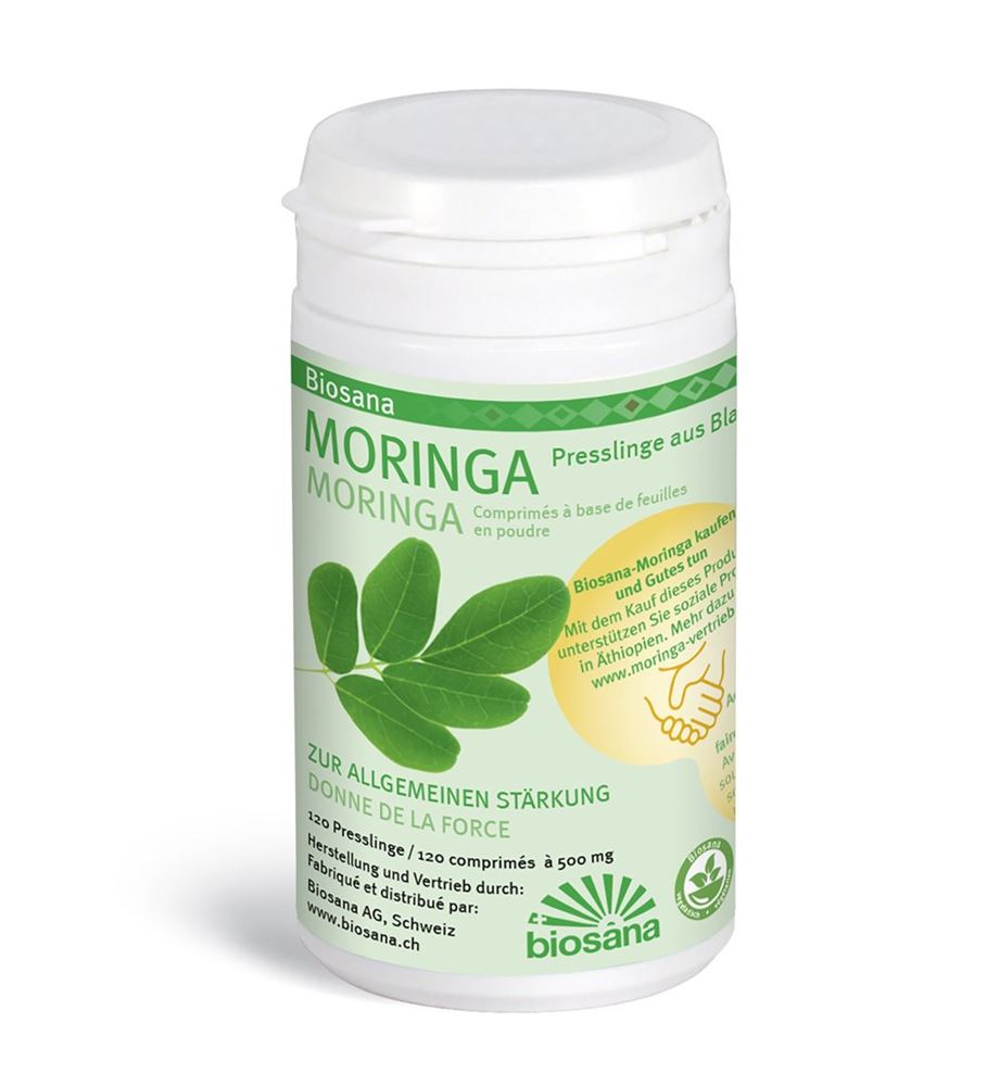 Biosana Moringa Blattpulver Spez Tabl Ds 120 Stk