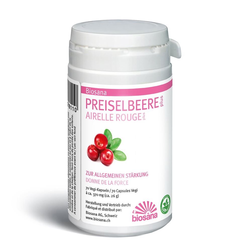 Biosana Preiselbeer Plus Kapseln Ds 70 Stück