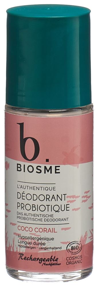 Biosme Deodorant probiotisch Roll on Coco corail Nachfüllbar Fl 50 ml