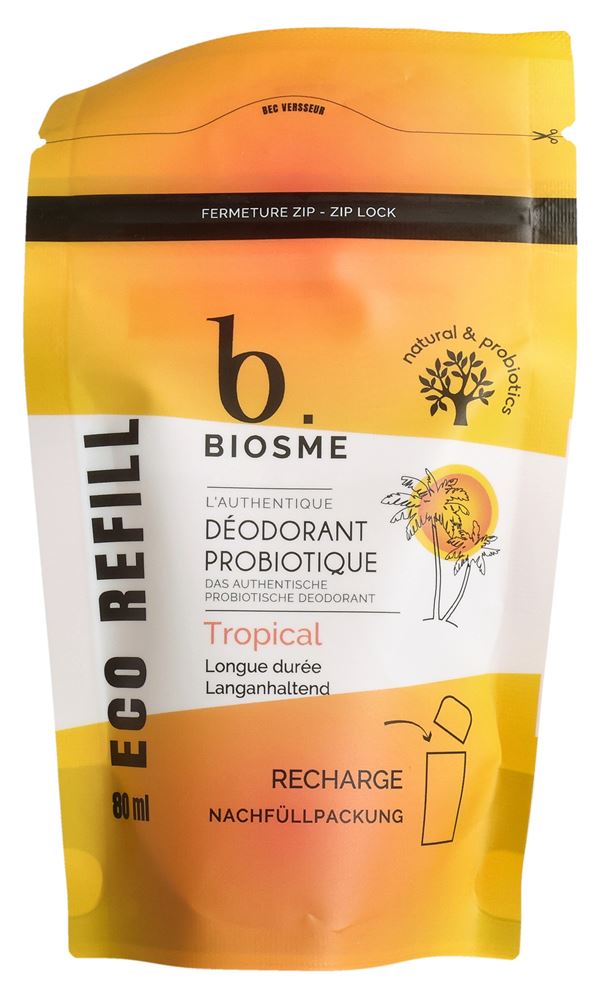 Biosme Deodorant probiotisch Tropical Nachfüllpackung Btl 80 ml