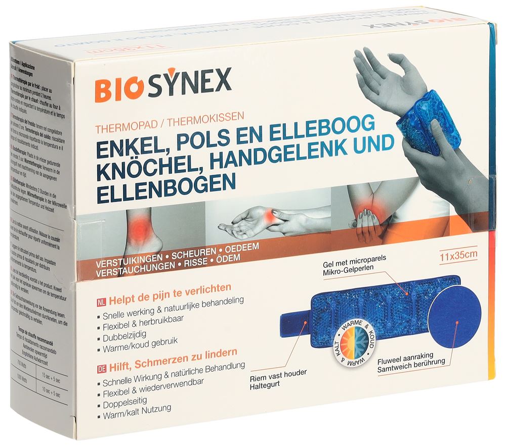 Biosynex Kalt Warm Kompresse 11x35cm Knöchel Ellenbogen Handgelenk