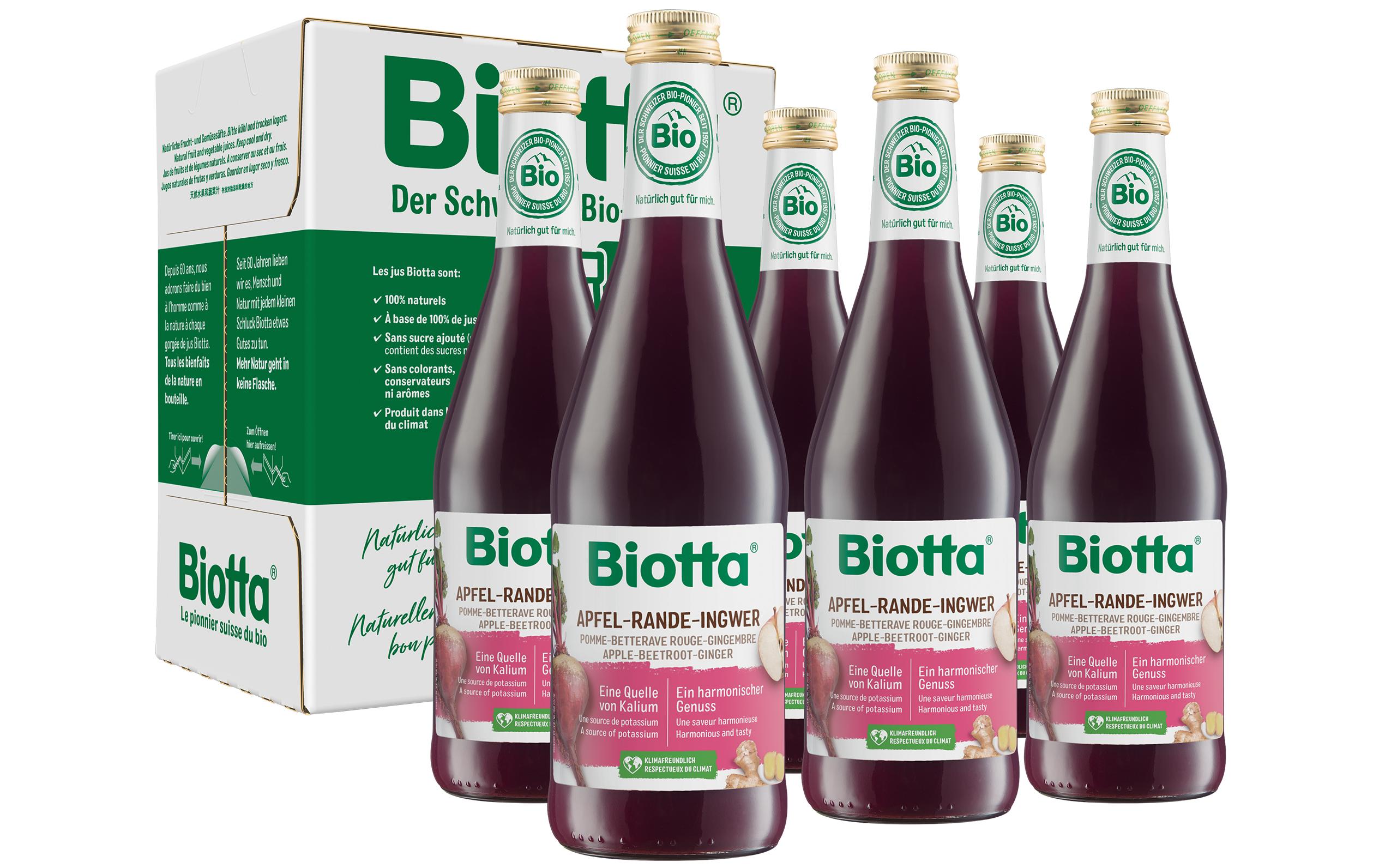 Biotta Apfel Rande Ingwer Bio 6 Fl 5 dl
