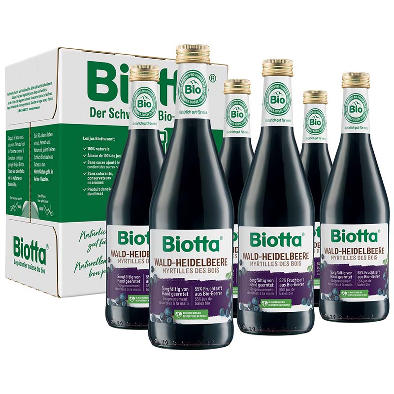 Biotta Waldheidelbeere Bio 6 Fl 5 dl