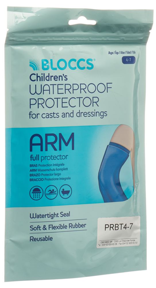 Bloccs Bad und Dusche Wasserschutz für den Arm 17-28/51cm Kind