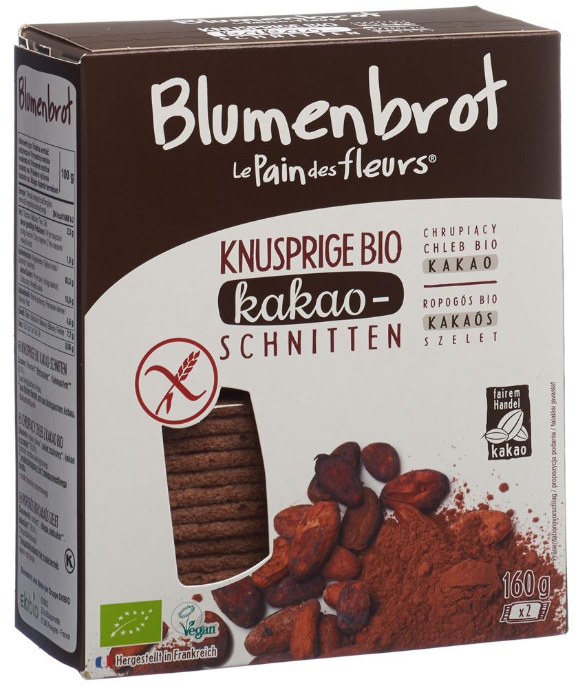 Blumenbrot Knusprige Schnitten Kakao 160 g