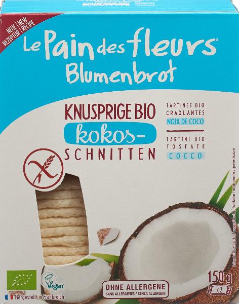 Blumenbrot Knusprige Schnitten Kokos Bio glutenfrei 150 g