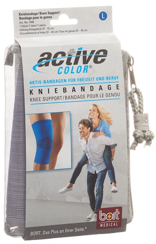 Bort ActiveColor Kniebandage XL +42cm blau