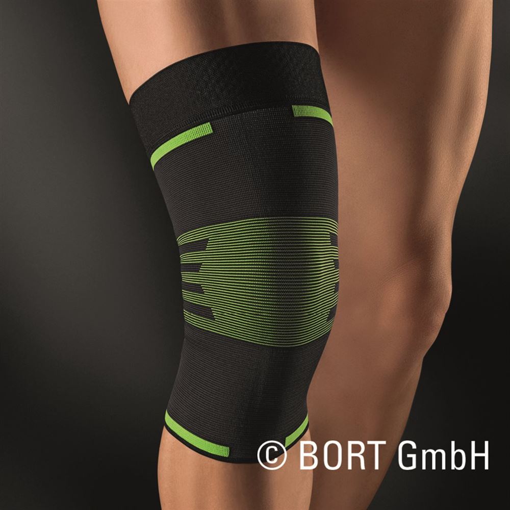 Bort ActiveColor Sport Kniebandage M schwarz/grün