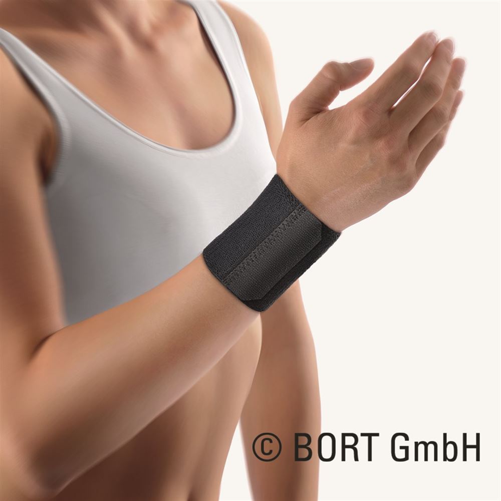 Bort Handgelenkbandage Velcro 8cm Gr2 -19cm schwarz