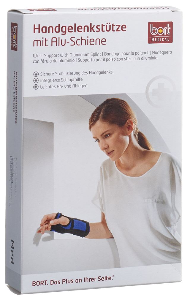 Bort Handgelenkstütze Schiene rechts S -17cm beige