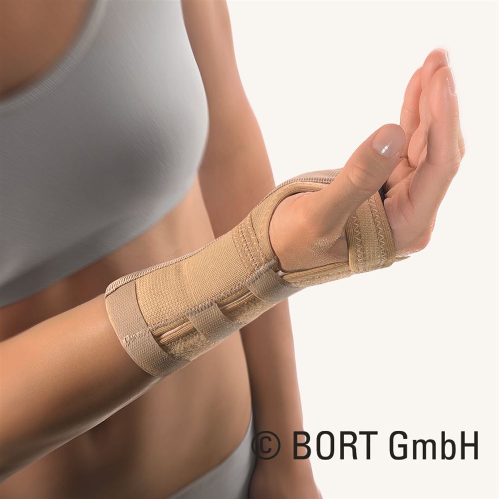 Bort Handgelenkstütze Schiene rechts S -17cm beige