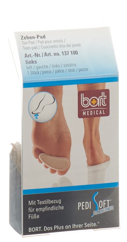 Bort PediSoft Texline Zehen Pad links