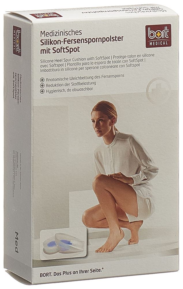 Bort Silikon-Fersenspornpolster M-41 mit SoftSpot 1 Paar