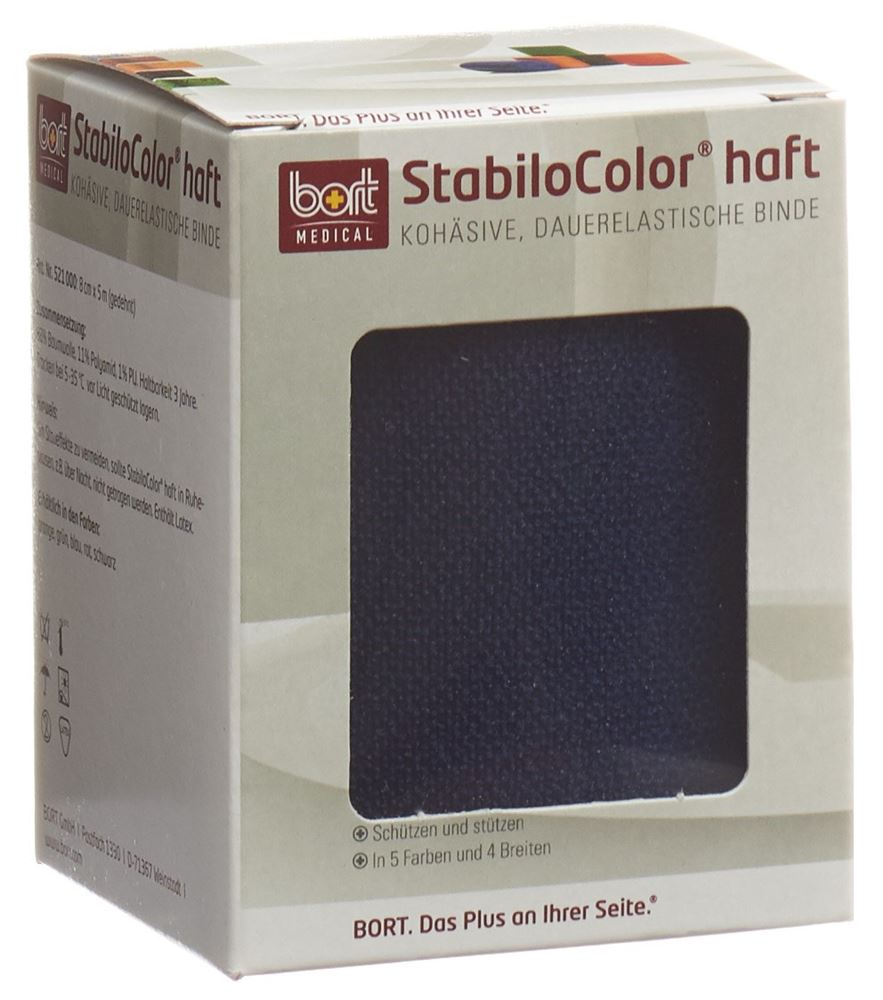 Bort Stabilo Color Binde 8cmx5m kohesiv blau