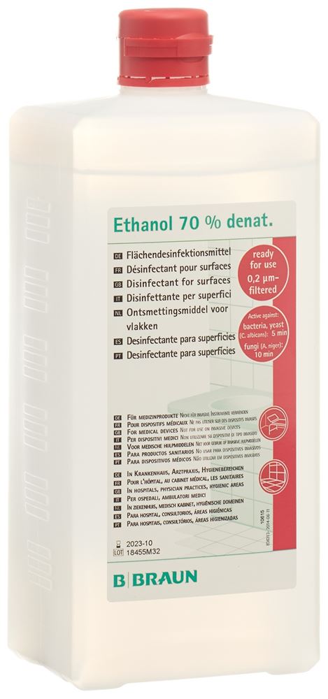 Braun Ethanol 70 % für Flächen Ovalfl 1 lt
