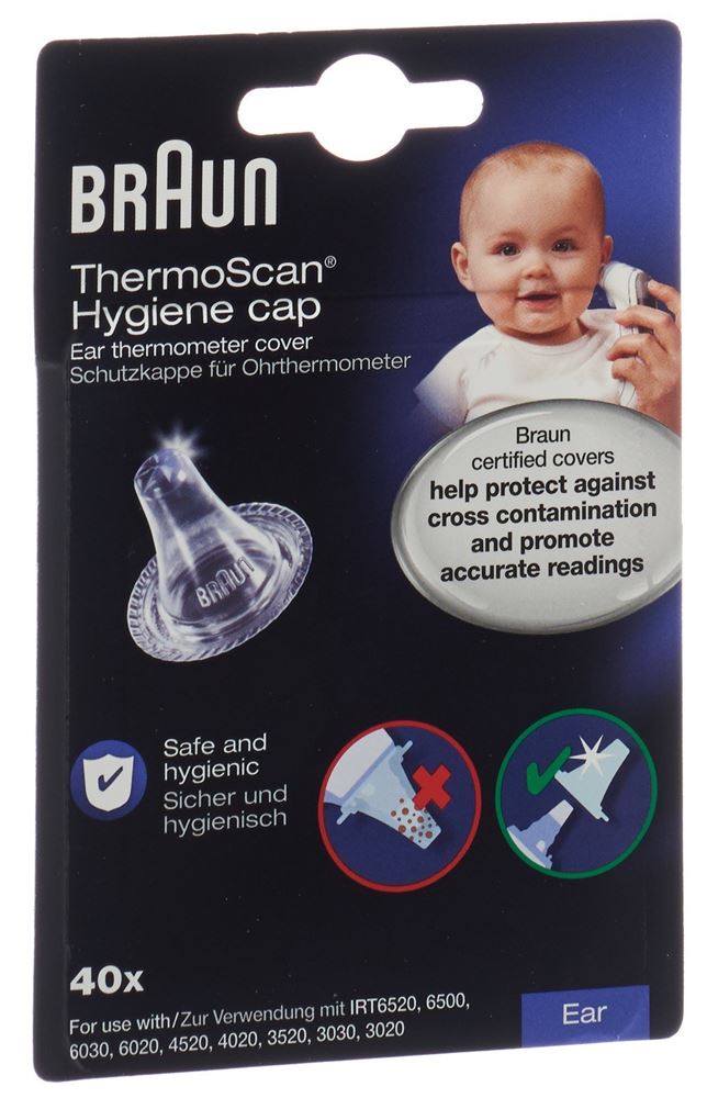 Braun (Pi-Gax) ThermoScan Ersatz-Schutzkappen Lf40Eula 40 Stk