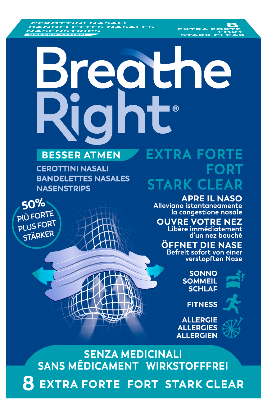 Breathe Right Nasenpflaster Extra Strenght Clear 8 Stk