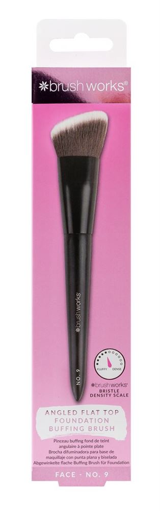 Brushworks Angled Flat Top Foundation Buffing Brush No. 9 Box