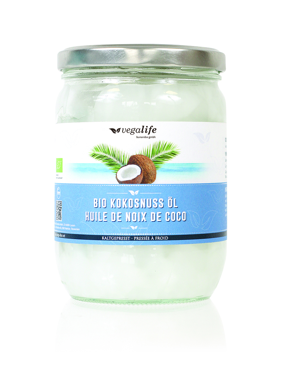 Bunaroba Kokosnuss Öl Glas 500 ml